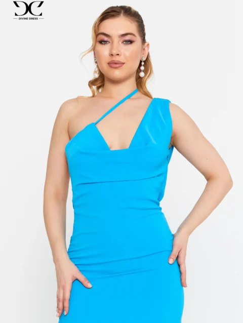 Elementary Dress – robe longue bleue élégante pour femme, idéale pour soirées et mariages