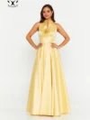 Robe de soirée rouge Secret Garden élégante en satin fluide
