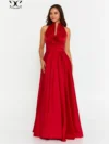 Robe de soirée rouge Secret Garden élégante et fluide