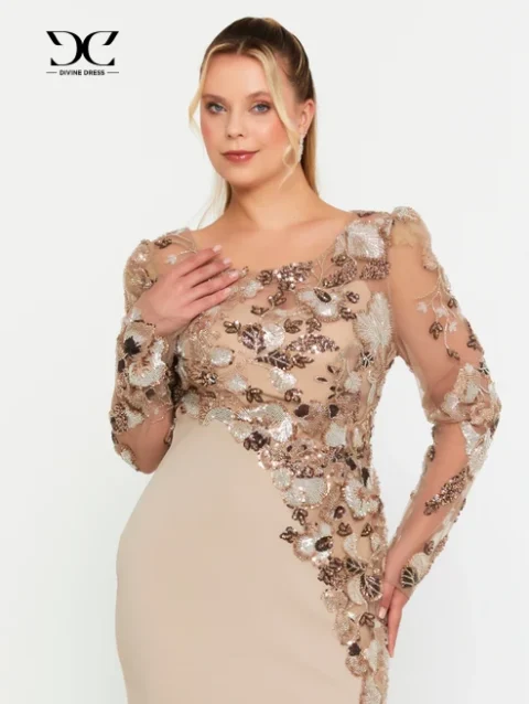 Robe de soirée Blush Majesty bustier en cristaux