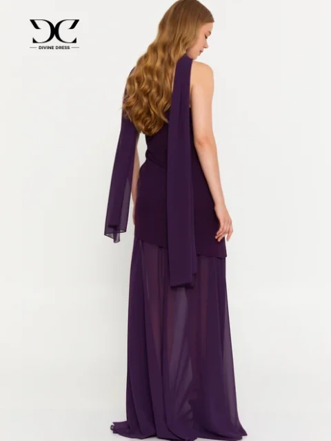 Dos de la robe de soirée JSMin Rain coupe fluide