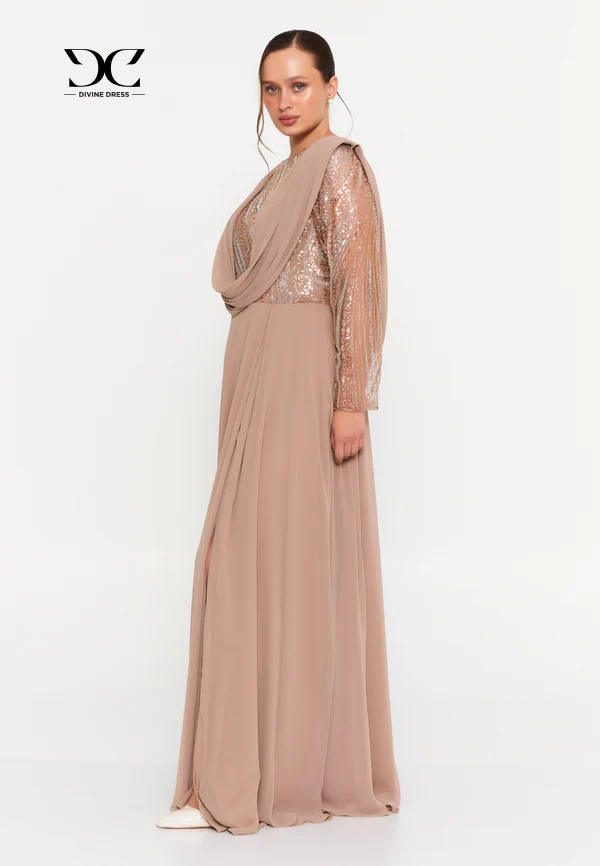 Robe fluide Scarlet Flame vue latérale