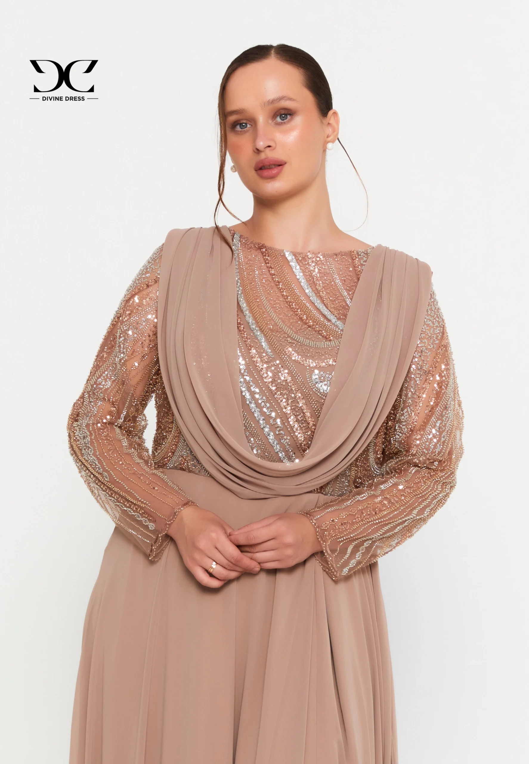 Détail corsage robe Scarlet Flame