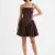 Robe de cocktail marron en satin 'Brown Charm' - Collection Divine Dress